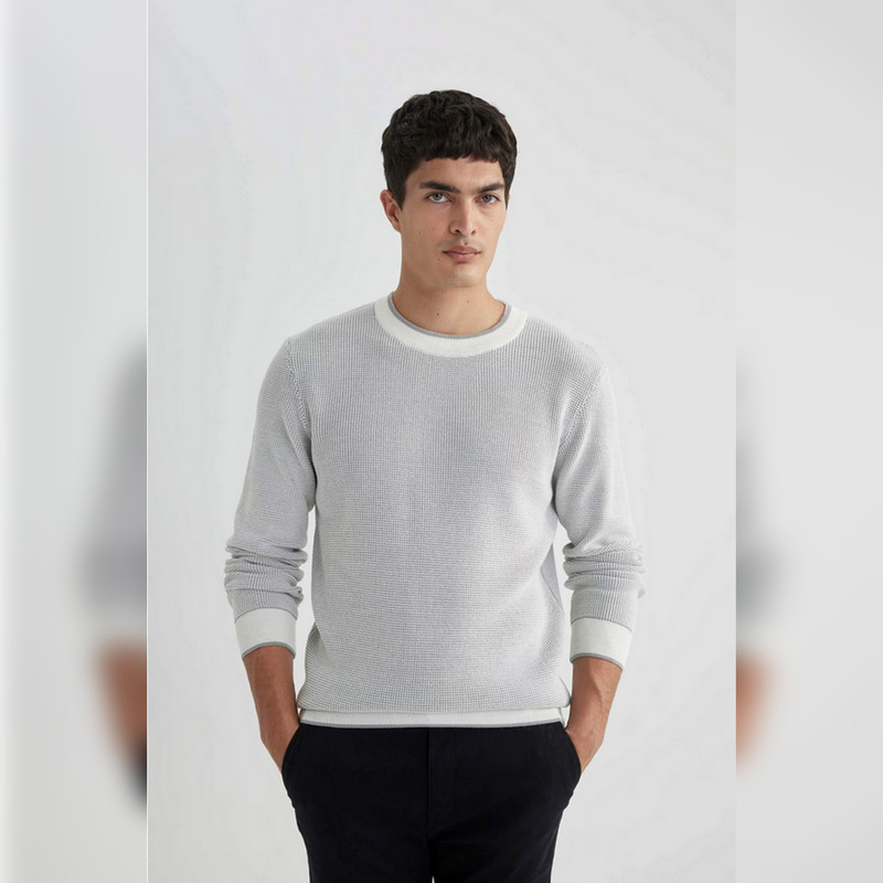 پلیور یقه گرد مردانه دفکتو مدل 149