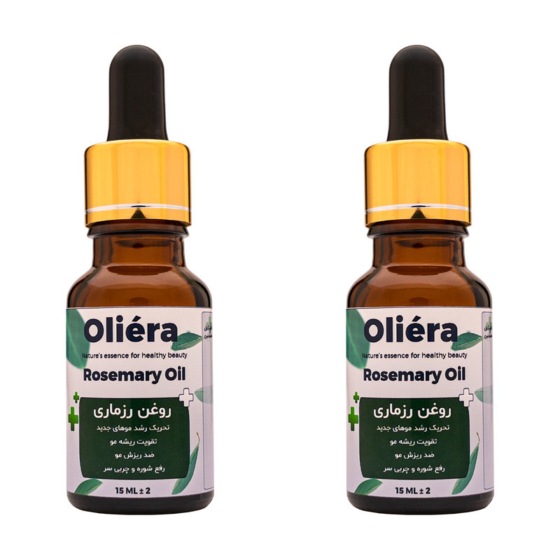 روغن مو اُلیئرا مدل رزماری کد +A حجم 15 میلی لیتر بسته 2 عددی