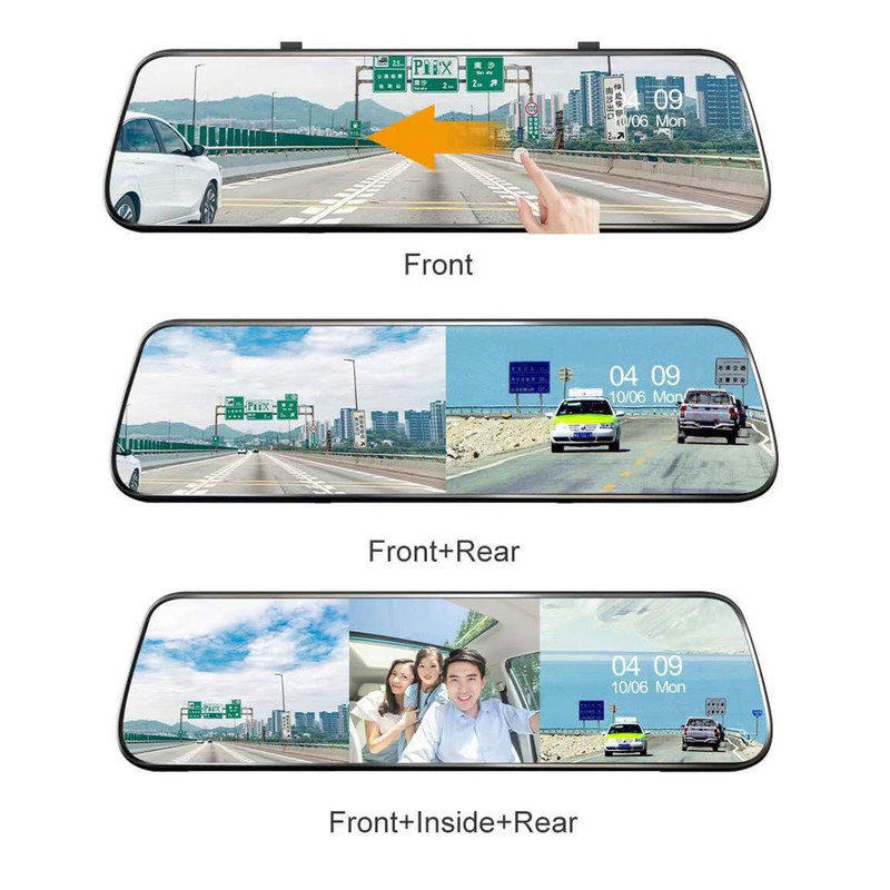 دوربین فیلم برداری ثبت وقایع خودرو مدل آینه‌ای لمسی RoadLens-WS8