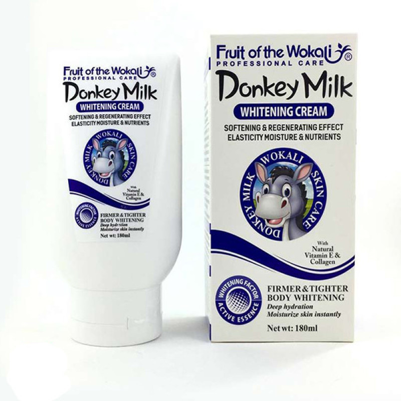 کرم مرطوب‌کننده صورت، دست، گردن وکالی مدل Donkey Milk مناسب برای انواع پوست حجم 180 میلی‌لیتر
