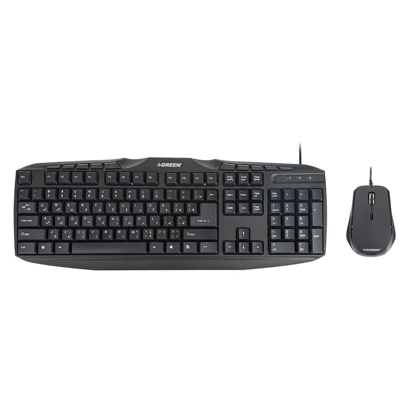کیبورد و ماوس گرین مدل GKM-305، سوئیچ ممبران، Full-size