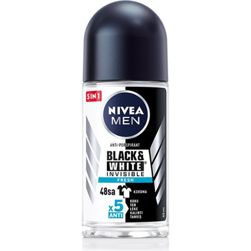 رول ضد تعریق مردانه نیوآ مدل Black White Fresh حجم 50 میلی لیتر