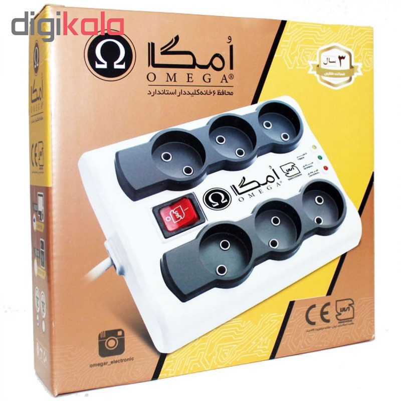محافظ ولتاژ امگا مدل P6000 طول 1.5 متر