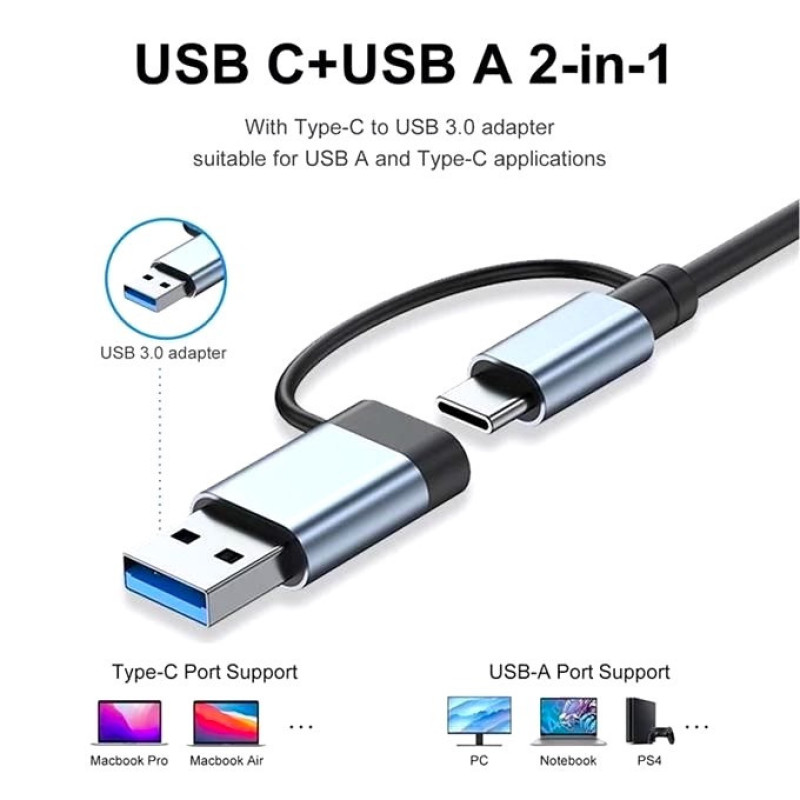 هاب 7 پورت USB 2.0 و USB 3.0 ماکار مدل 7in1 MK-HU243