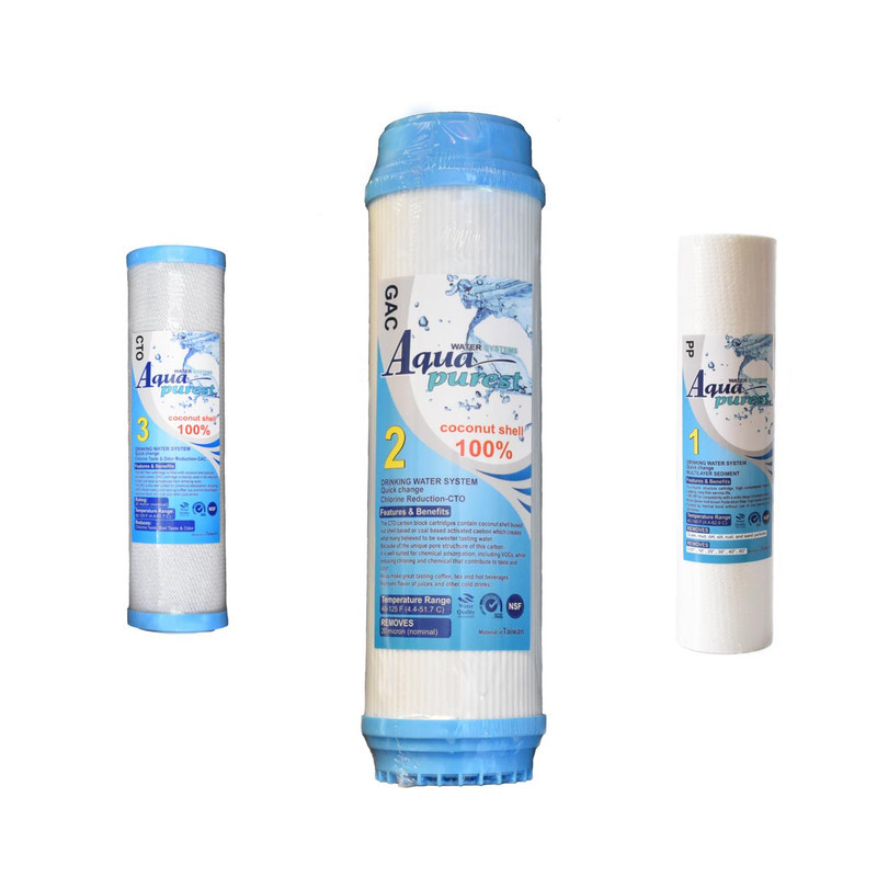 فیلتر دستگاه تصفیه کننده آب آکواپیورست مدل RO-03 بسته 3 عددی