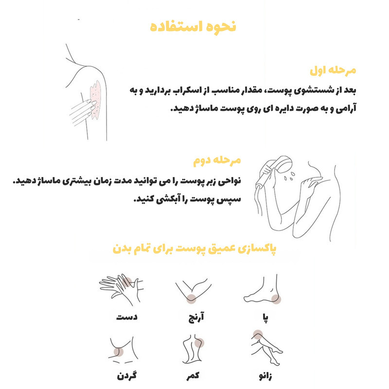 اسکراب پوست بدن لایکو مدل لیمو وزن 350 گرم