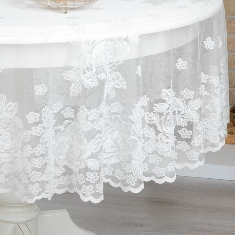 رومیزی انگلیش هوم مدل Glam Rose سایز 180x180 سانتی‌متر