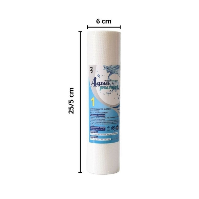 فیلتر دستگاه تصفیه کننده آب آکوا پیورست مدل PP-5 MICRON مجموعه 5 عددی
