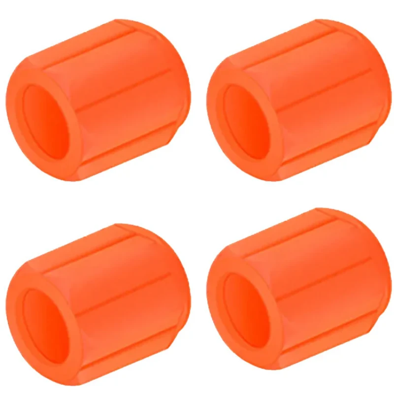 سر والف لاستیک خودرو مدل POLYGONAL-ORANGE بسته 4 عددی
