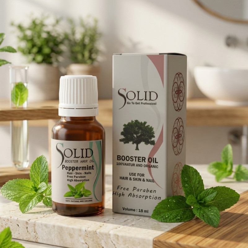 روغن مو سالید  مدل روغن نعنا فلفلی حجم 18 میلی‌لیتر، تقویت‌کننده و مناسب انواع مو