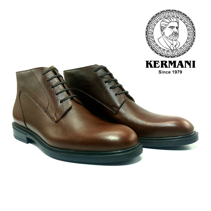 نیم بوت مردانه کرمانی مدل چرم دستدوز طبیعی فلوتر کد 647