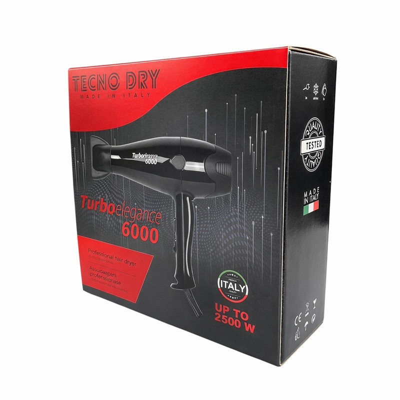 سشوار حرفه‌ای 2500 وات تکنو درای مدل Turbo Elegance 6000