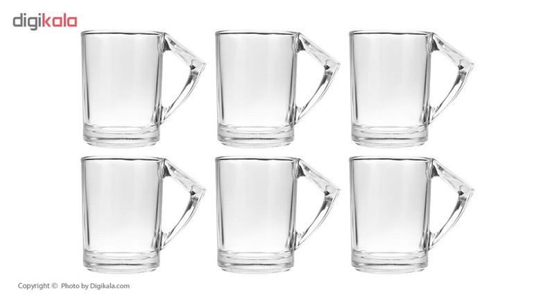 لیوان شیشه اصفهان مدل نیلوفر کد 440 بسته 6 عددی
