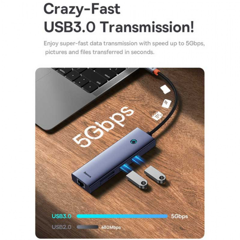 هاب 7 پورت USB-C باسئوس مدل BS-OH112