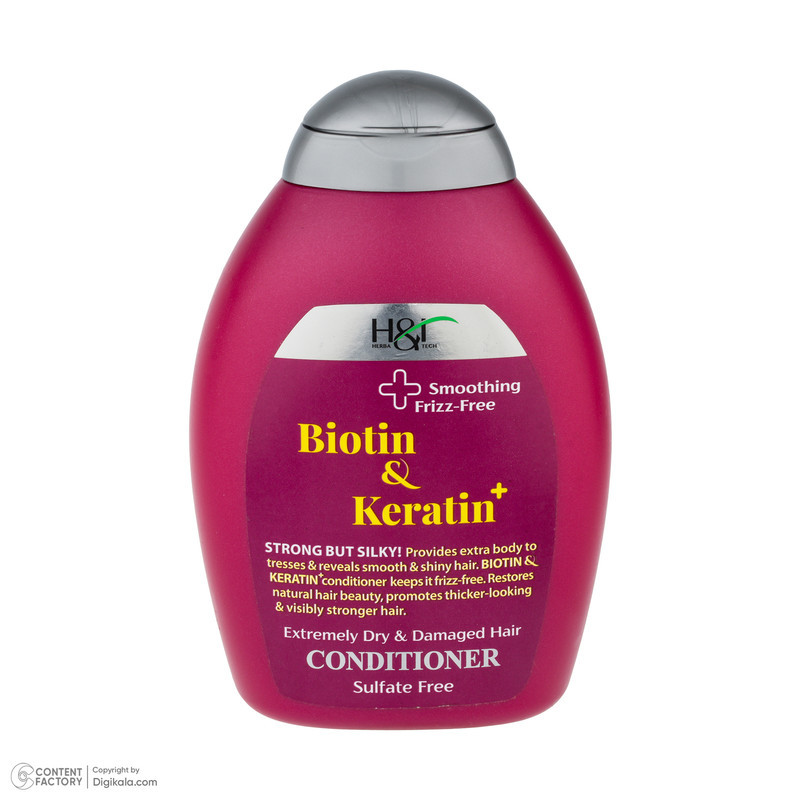 نرم‌کننده مو هرباتک مدل Biotin & Keratin حجم 385 میلی‌لیتر
