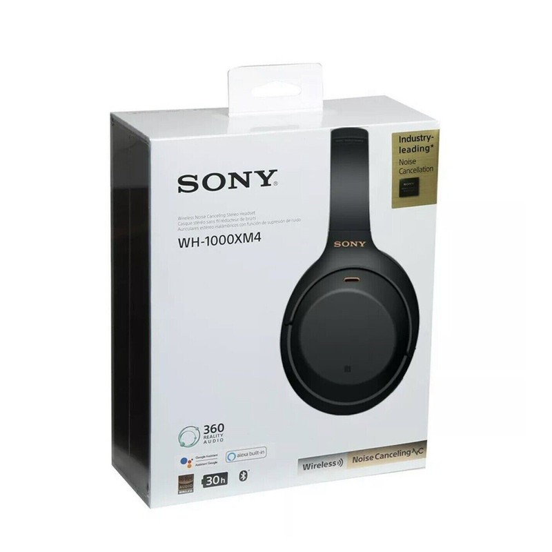 هدفون بلوتوثی سونی مدل WH-1000XM4 با نویز کنسلینگ فعال (ANC)، نویزکنسلینگ میکروفون (ENC)، درگاه شارژ USB Type-C، دارای میکروفون داخلی با کیفیت بالا، مقاوم در برابر رطوبت و عرق