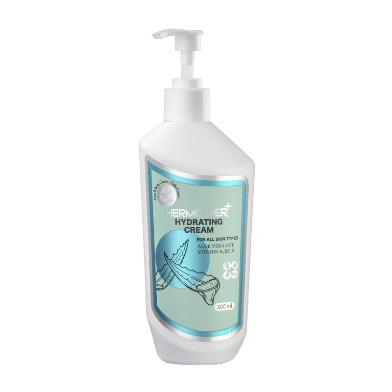 کرم آبرسان هرمودر مدل ALOE VERA مناسب برای انواع پوست حجم 300 میلی لیتر