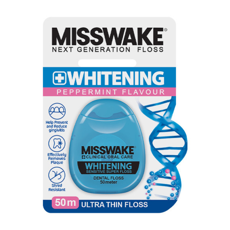 دهان شویه میسویک مدل Anti Plaque حجم 400 میلی لیتر به همراه نخ دندان مدل Whitening