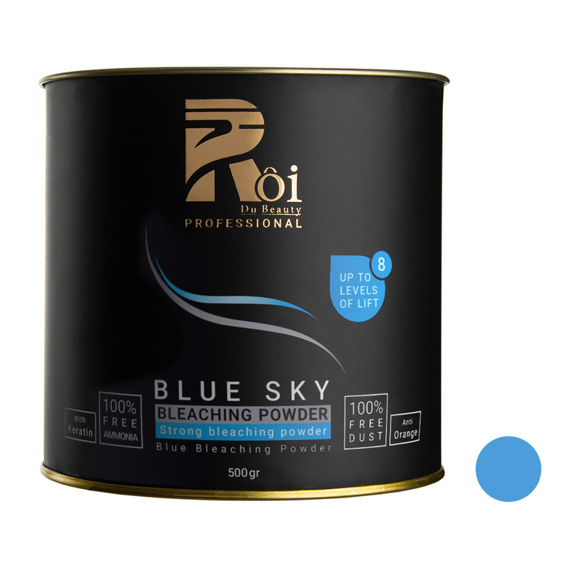 پودر دکلره روآ دو بیوتی مدل BLUESKY وزن 500 گرم رنگ آبی