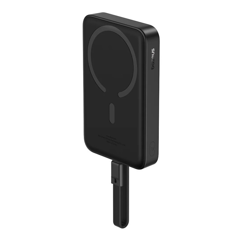 پاوربانک بی‌سیم 30 وات باسئوس مدل Magnetic Mini ظرفیت 10000 میلی آمپر ساعت
