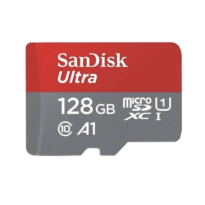 کارت حافظه microSDXC سن دیسک مدل Ultra A1 کلاس 10 استاندارد UHS-I سرعت 120MBps ظرفیت ۱۲۸ گیگابایت به همراه آداپتور SD