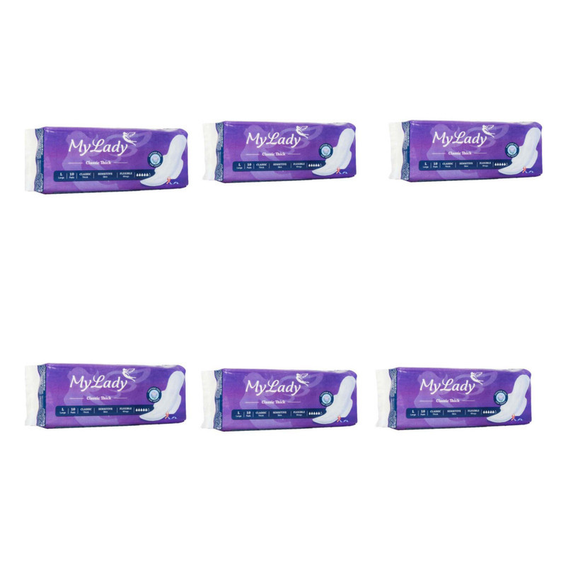 نوار بهداشتی مای لیدی مدل Classic Thick مجموعه 6 عددی