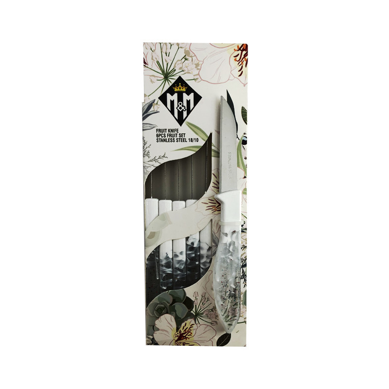 چاقو میوه خوری ام اند ام مدل هایلایت اکلیلی بسته 6 عددی