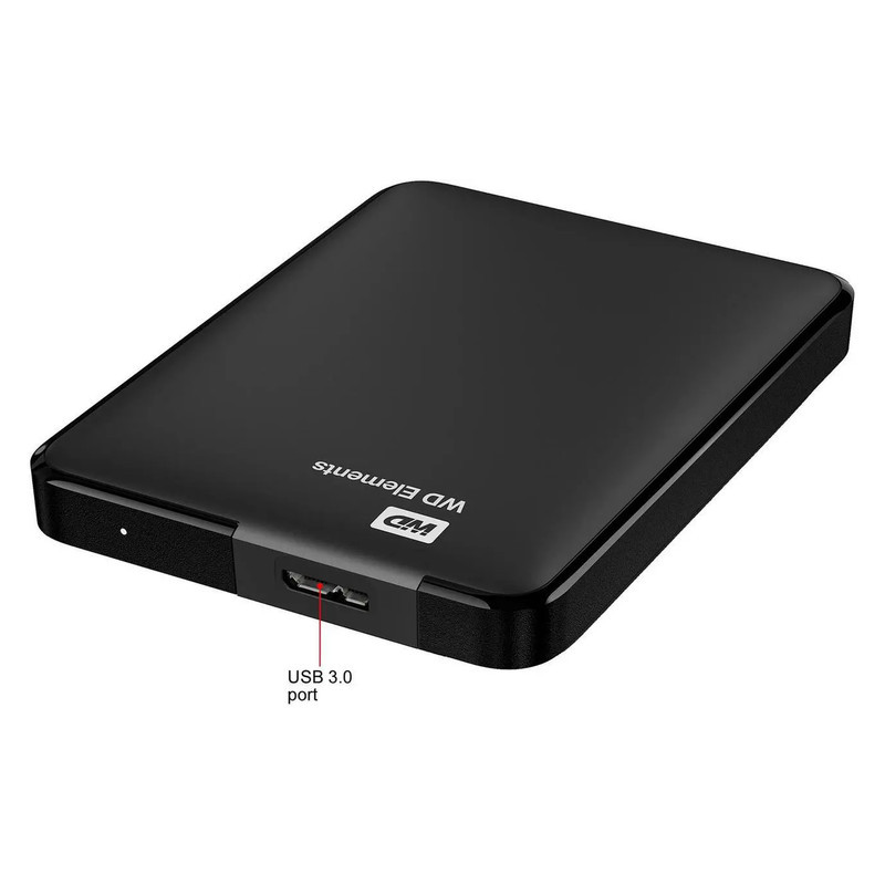هارد اکسترنال وسترن دیجیتال مدل Elements  ظرفیت چهار ترابایت دارای رابط USB Type-A 3.2