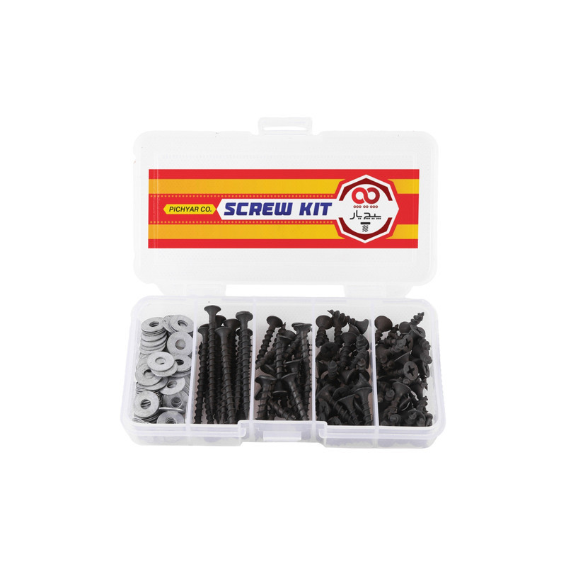 پیچ ام دی اف پیچ یار مدل MDF KIT مجموعه 211 عددی