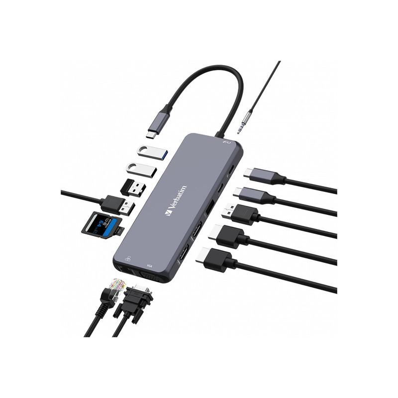 هاب 14 پورت USB-C ورباتیم مدل CMH-14