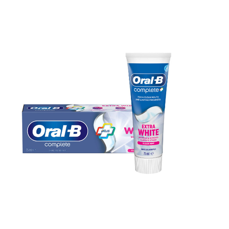 خمیر دندان اورال-بی مدل plus extra white new حجم 75 میلی لیتر