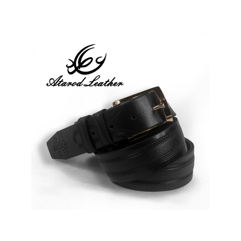 کمربند مردانه چرم عطارد مدل چرم طبیعی گاومیش کد B30