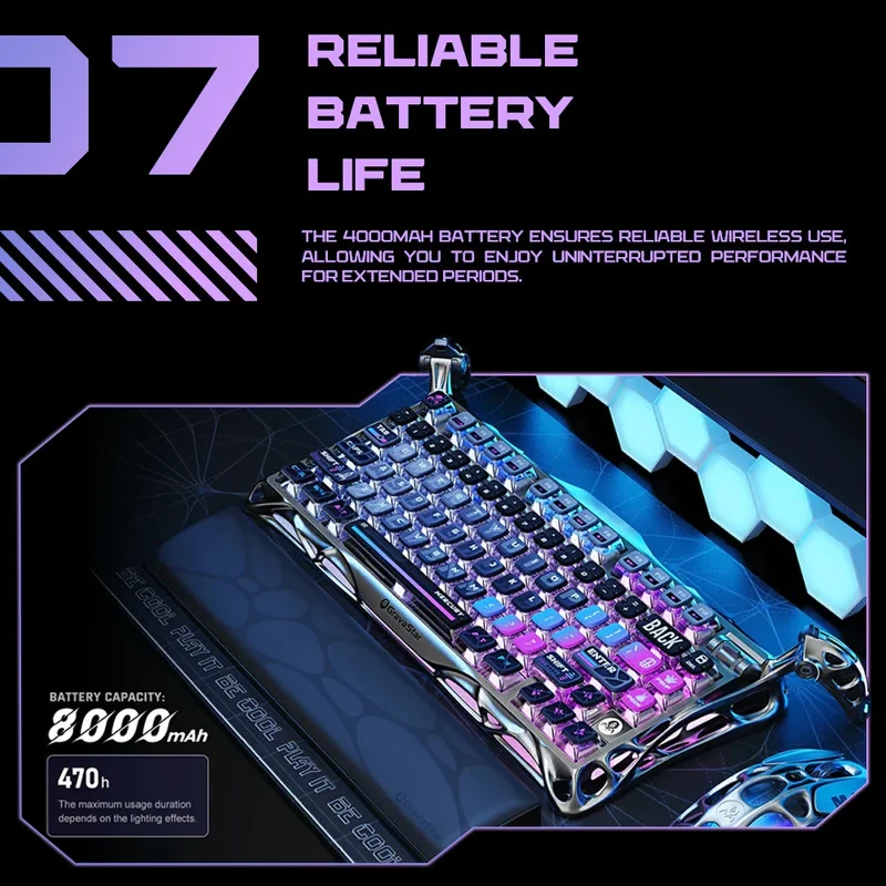 کیبورد مخصوص بازی گراوا استار مدل  Mercury K1 Pro Cyberpunk