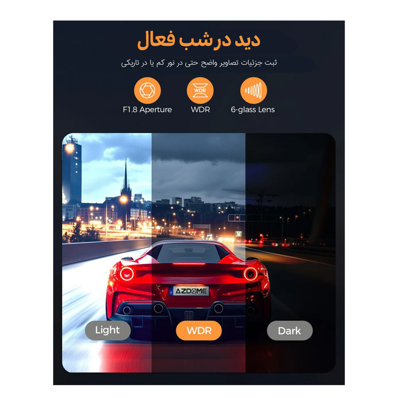 دوربین ثبت وقایع آزدوم مدل M17 Pro دو لنز با کارت حافظه