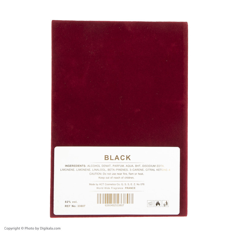 ادو پرفیوم مردانه زیفویید مدل BLACK حجم 100 میلی لیتر