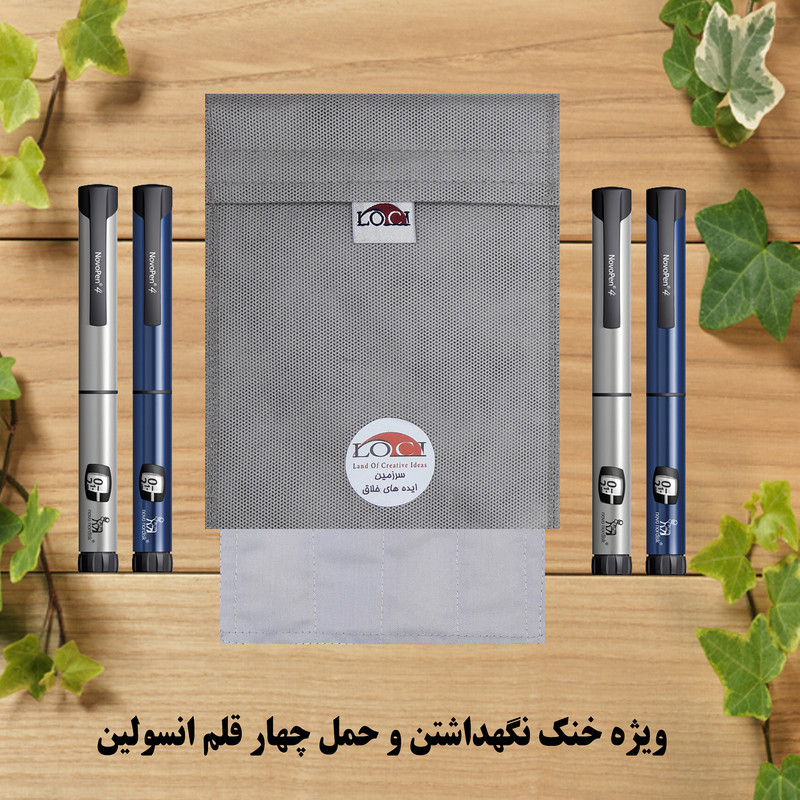کیف خنک نگهدارنده انسولین لوک آی مدل 4 قلم کد 00 مجموعه 2 عددی