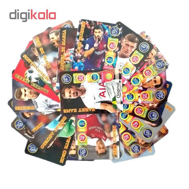 کارت بازی فکری طرح فوتبال مدل FIFA WORLD CUP RUS بسته ۱۶ عددی