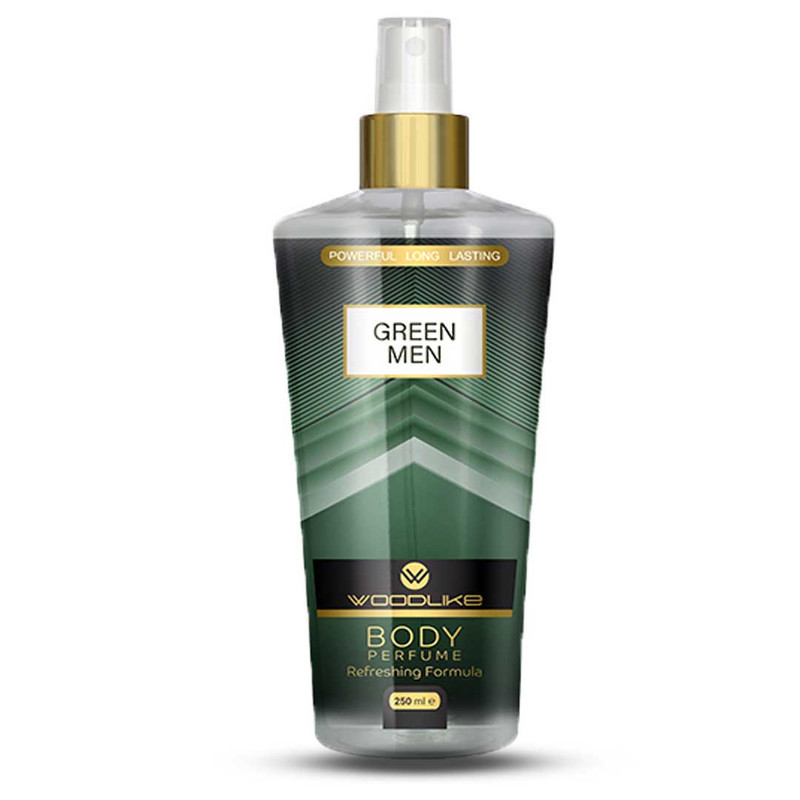 بادی اسپلش مردانه وودلایک مدل GREEN MAN حجم 250 میلی لیتر
