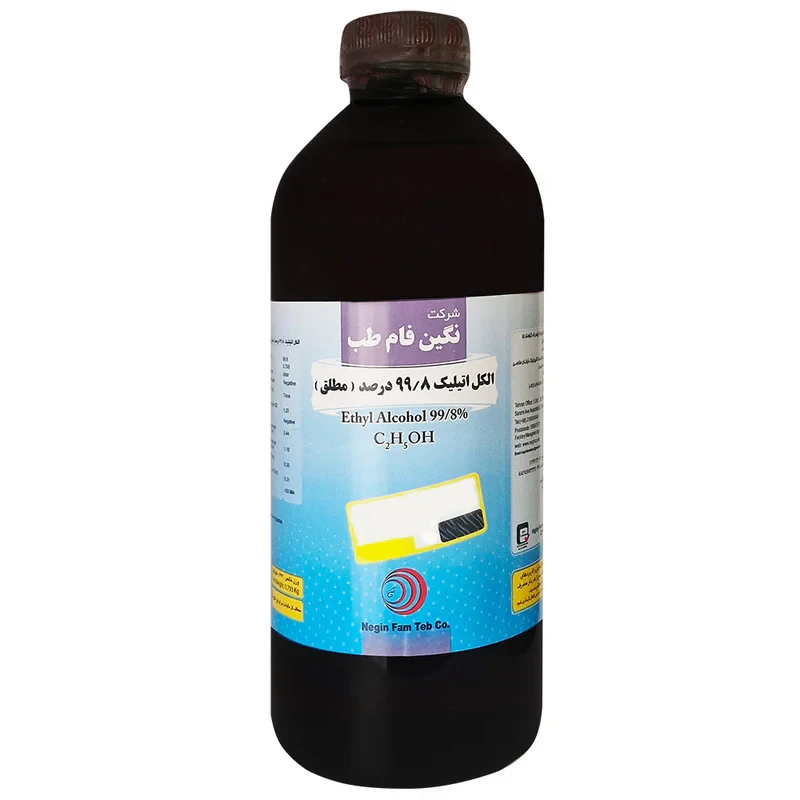 الکل اتانول 99.8 درصد نگین فام طب مدل ضدعفونی حجم 1 لیتر
