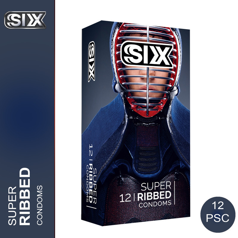 کاندوم سیکس مدل SUPERRIBBED12 مجموعه 12 عددی