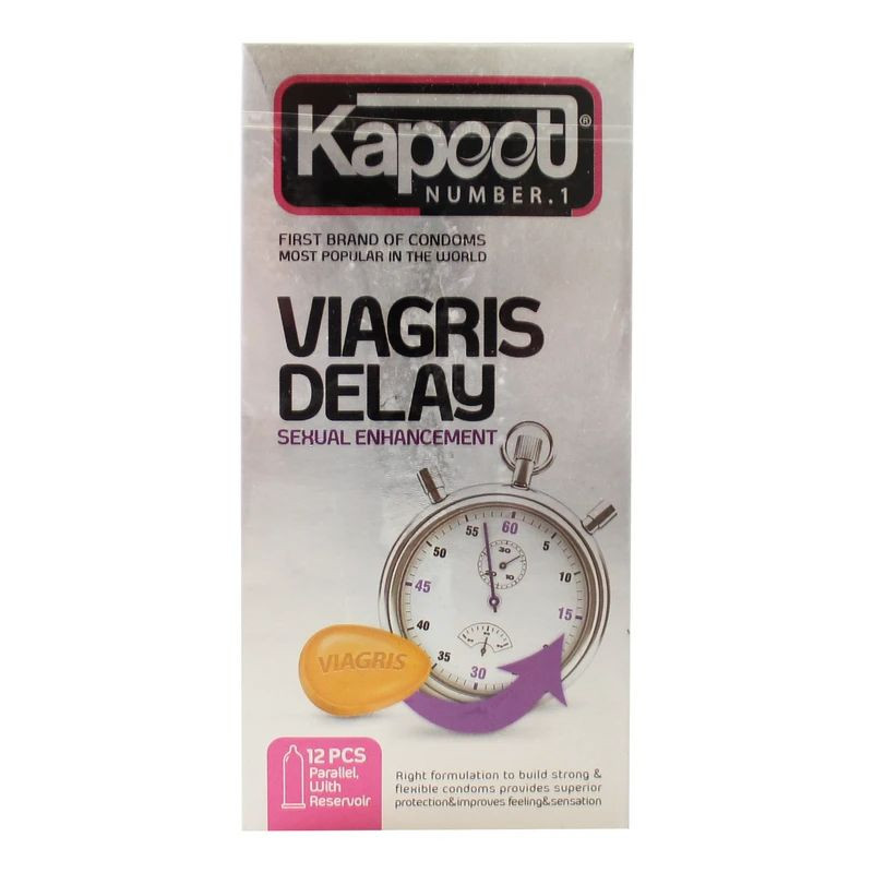 کاندوم تاخیری کاپوت مدل 45min بسته 12 عددی به همراه کاندوم ویاگرا کاپوت مدل Diagris Delay بسته 12 عددی