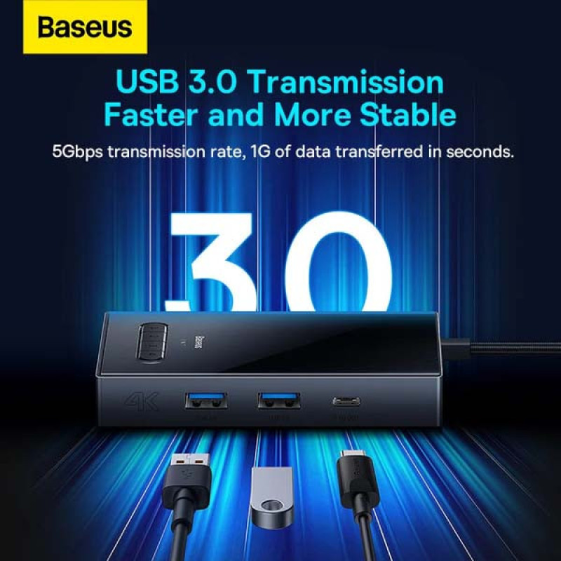 هاب USB-C هشت پورت باسئوس مدل WKYY030413