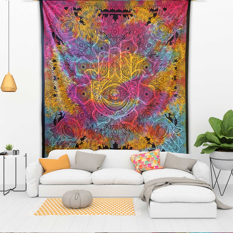 روتختی دو نفره مدل سنتی هندی کد 504 سایز 220x200 سانتی‌متر