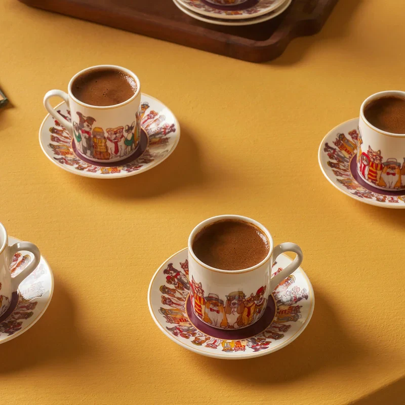 سرویس قهوه خوری 12 پارچه 6 نفره کاراجا مدل Latli