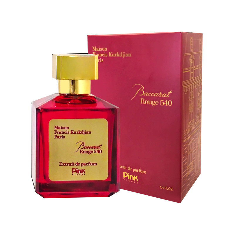 ادوپرفیوم زنانه پینک ویژوآل مدل Baccarat Rouge540 با رایحه گرم حجم 100 میلی‌لیتر