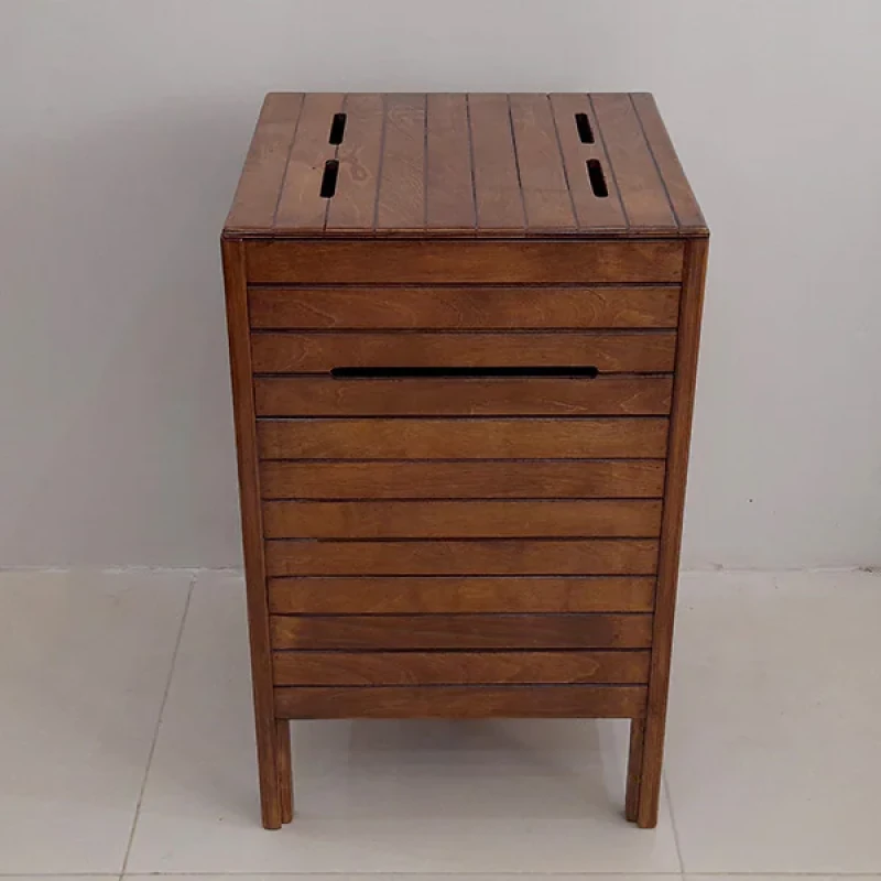 سبد رخت چرک مدل چوبی