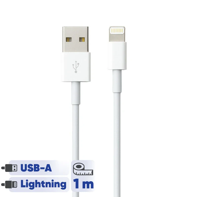 کابل تبدیل USB به لایتنینگ مدل Iphone طول 1 متر