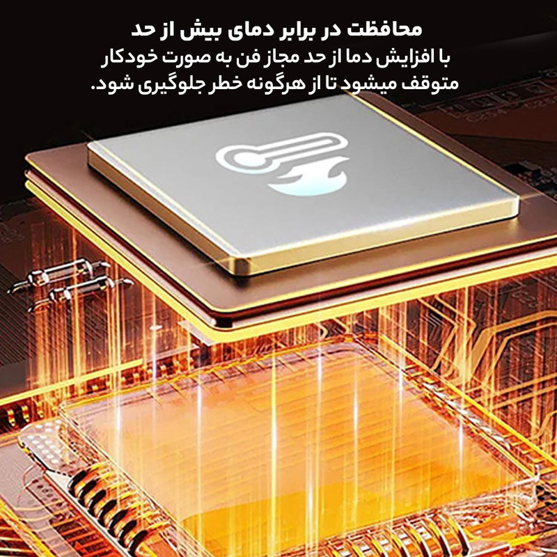جت فن شارژی مدل چراغدار کد Y36-35