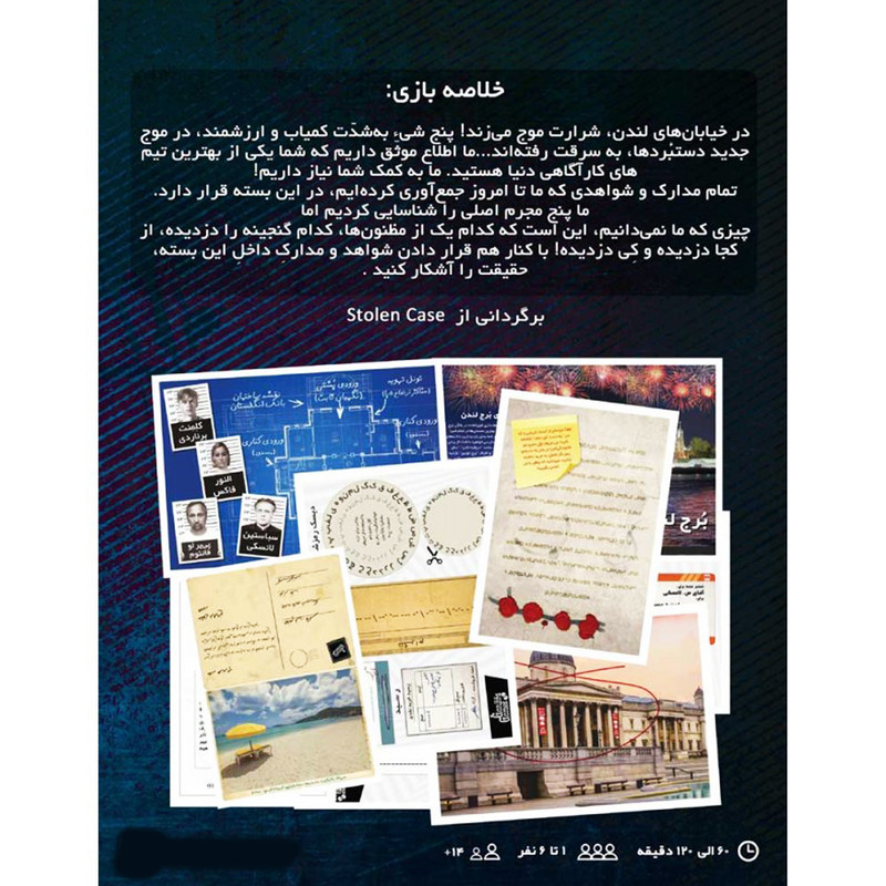 بازی فکری مدل پرونده سرقت در لندن