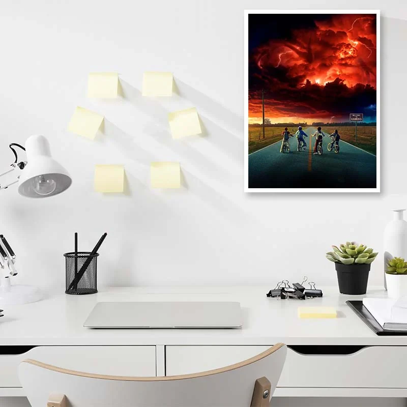 پوستر کارنيکا طرح چیزهای عجیب Stranger Things کد 90767 مجموعه 8 عددی